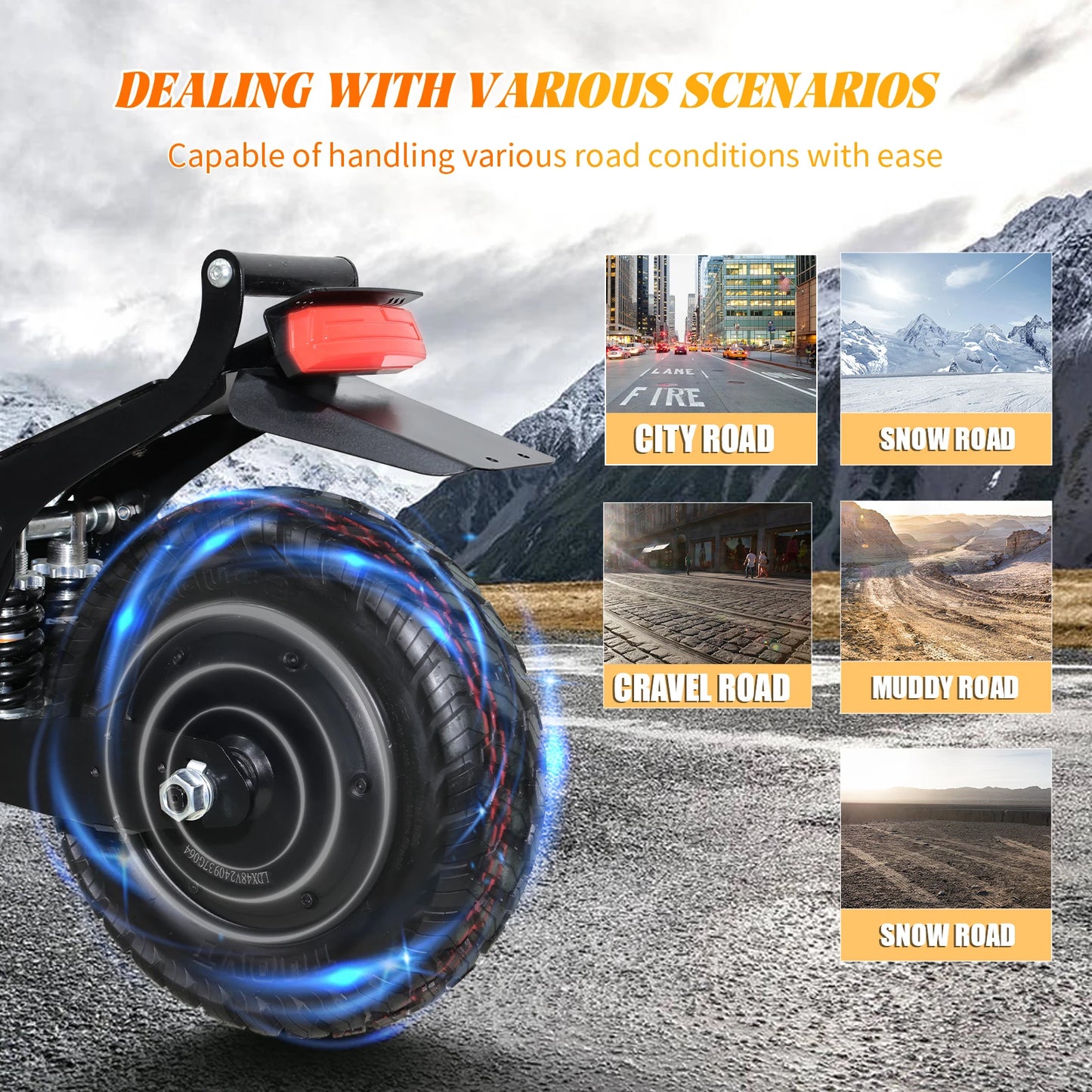 Arwibon Q30 Adult Electric Scooter 2500W 30MPH Off-Road