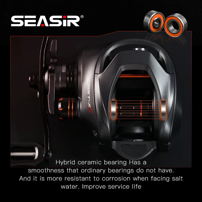 SeaSir Cast X2 Baitcasting Reel Hybrid Ceramic Bearing