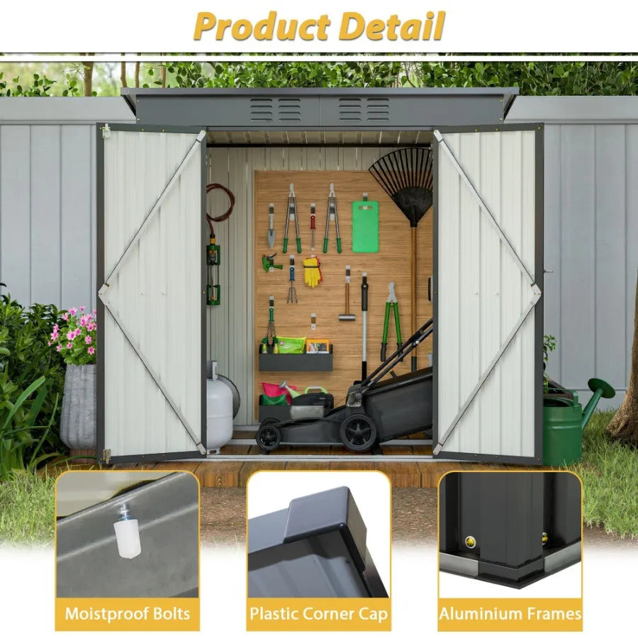 Hign Concerned Outdoor Storage Shed All Weather Tool Garden