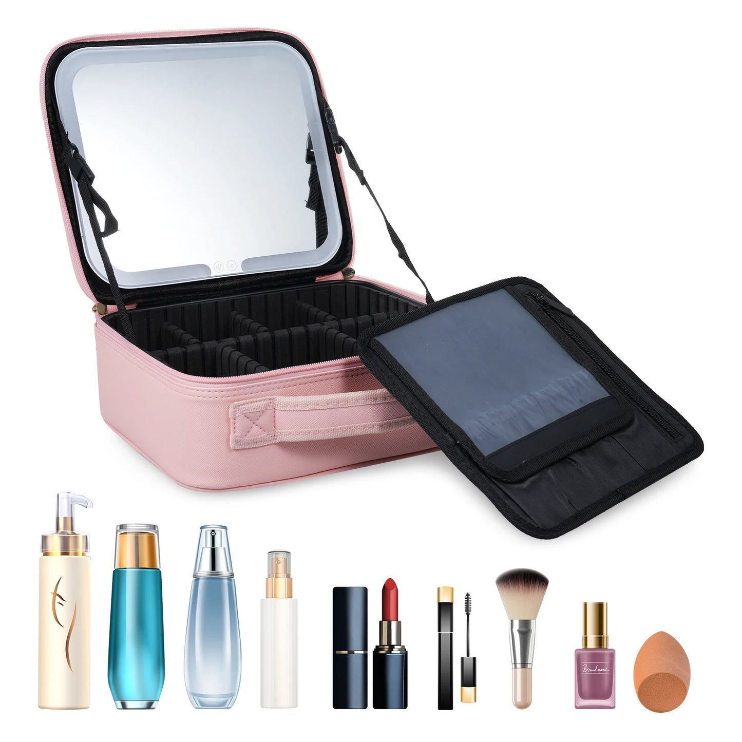 Romellar Large Capacity Makeup Bag Partition Organizer