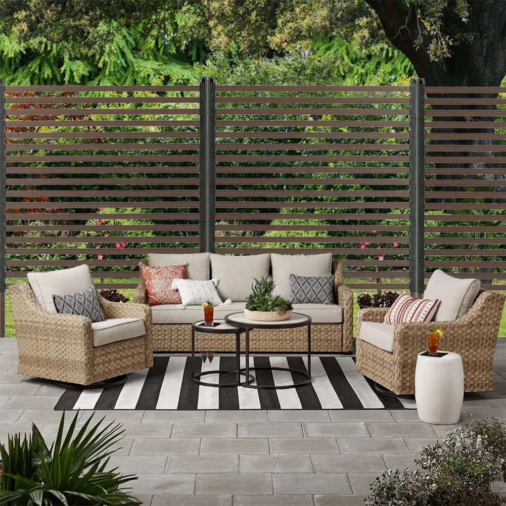 Shunmaii Metal Privacy Fence Screen PE Coated Steel