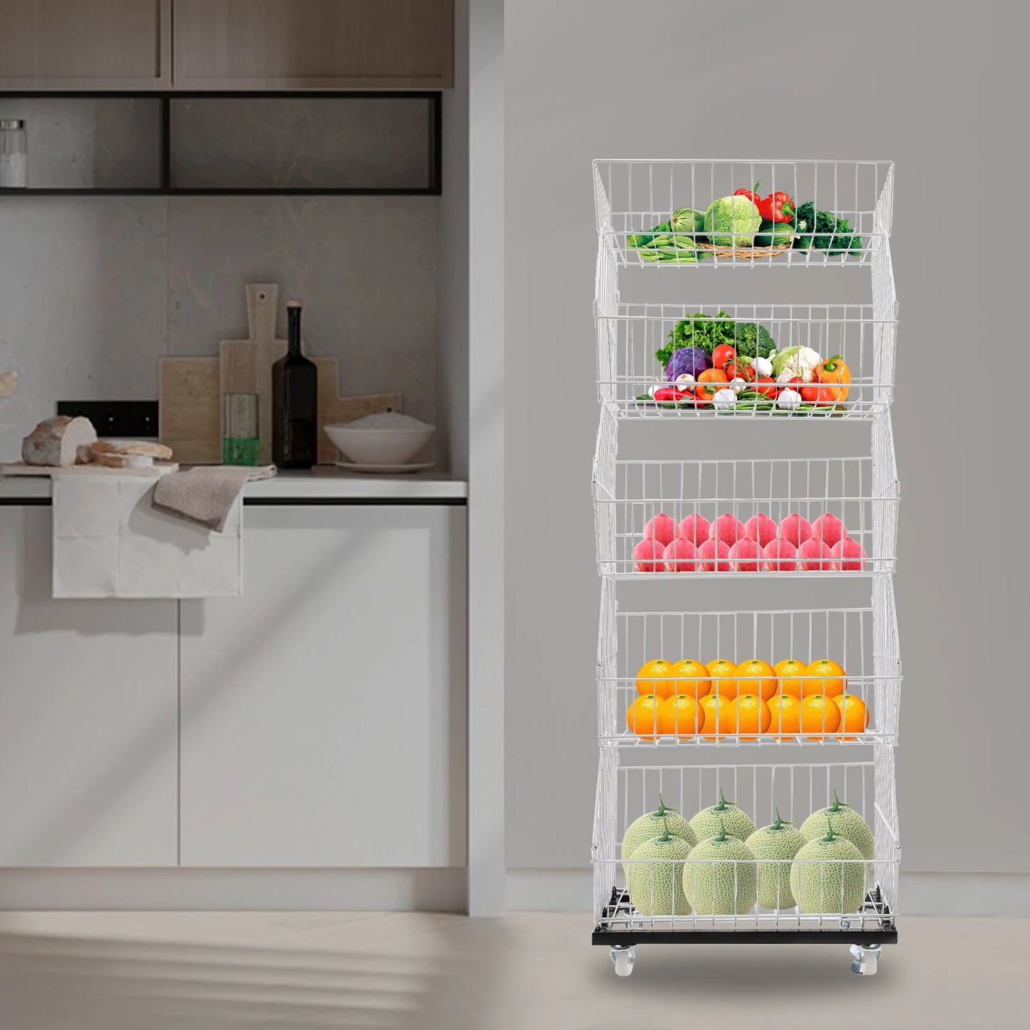 Hign-concerned Five Tier Retail Display Rack For Markets