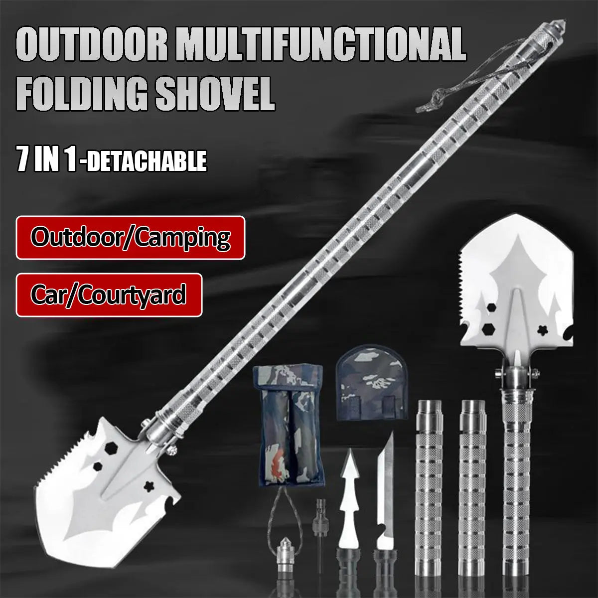 Skywolfeye Foldable Military Shovel For Outdoor Survival Gear