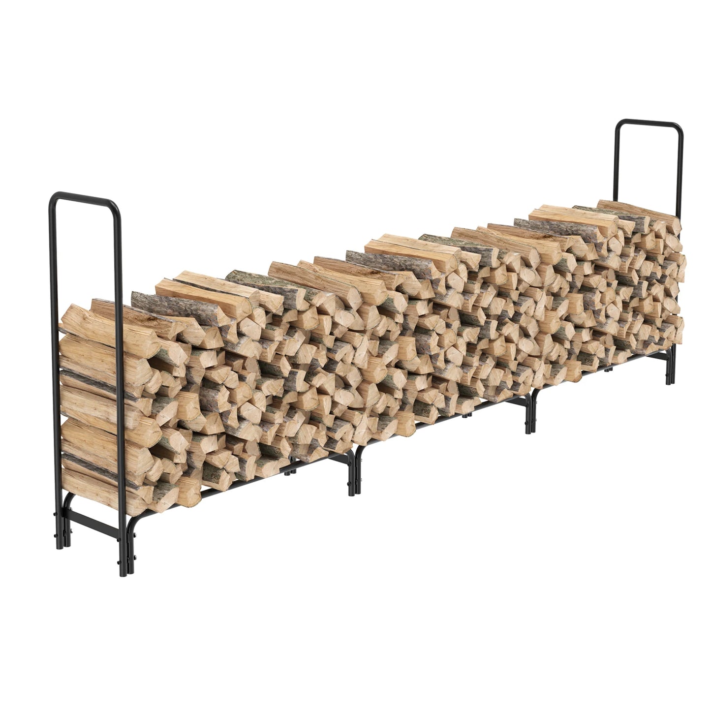 Heavy Duty Metal Log Rack for Outdoor Fireplace Storage