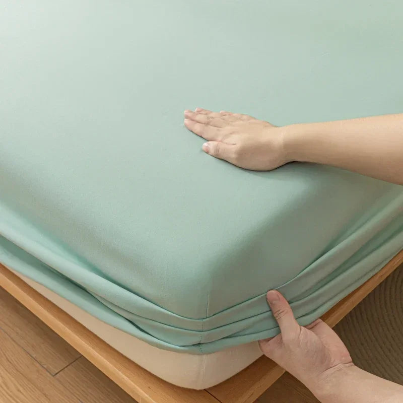 2 People Luxury Double Bed Bed Sheet Elastic Fitted Sheet Mattress Cover Couple Bed Linen 150/180x200 Bedding Queen King Size
