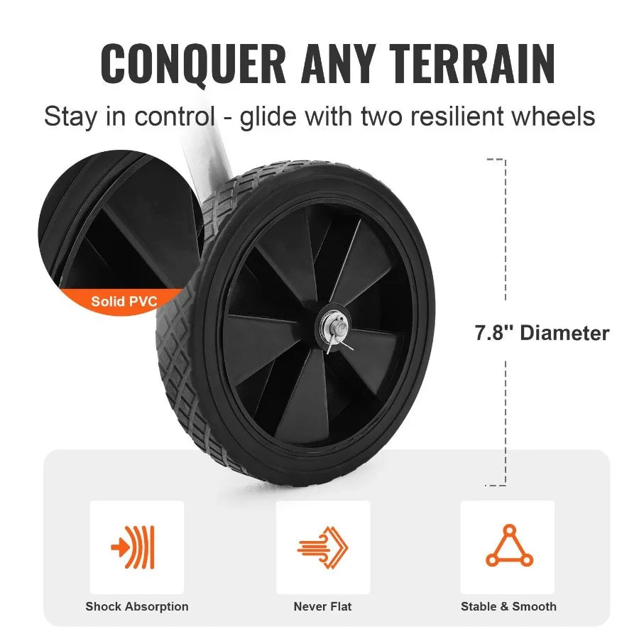 VEVOR Hose Reel Cart Mobile Garden Tools Wheels Heavy Duty