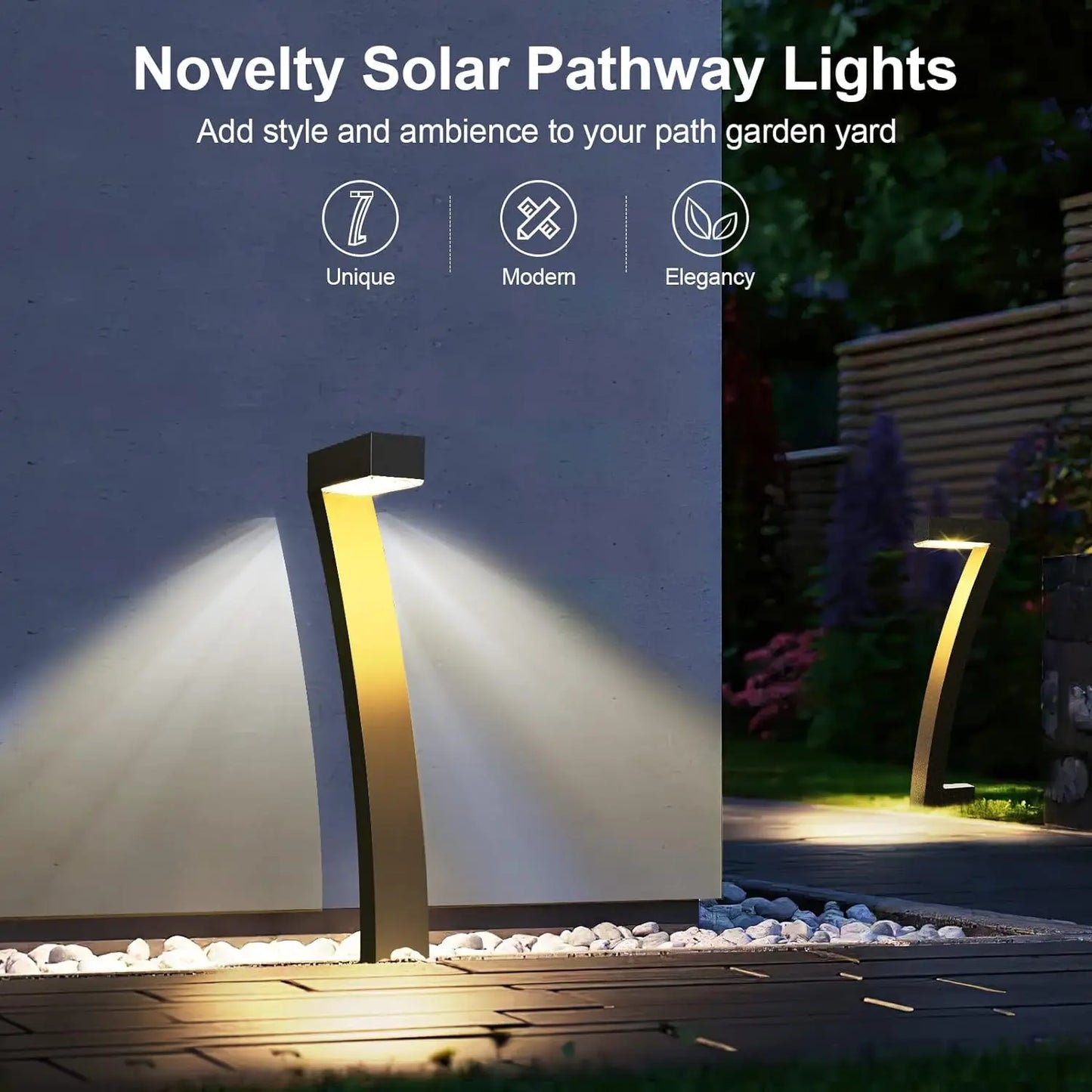 KPSTEK Solar Pathway Lights Outdoor Garden 12 Hour Auto On