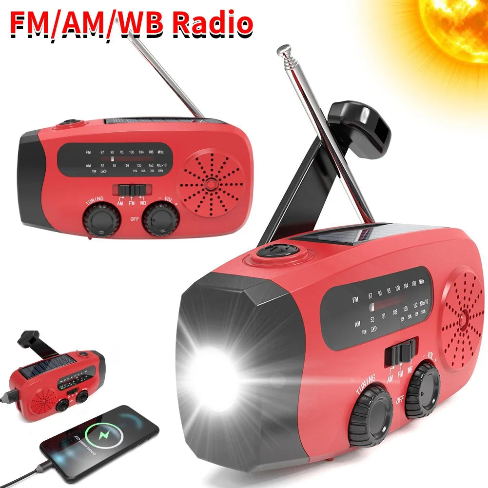 Multifunctional Solar Hand Crank Emergency Weather Radio