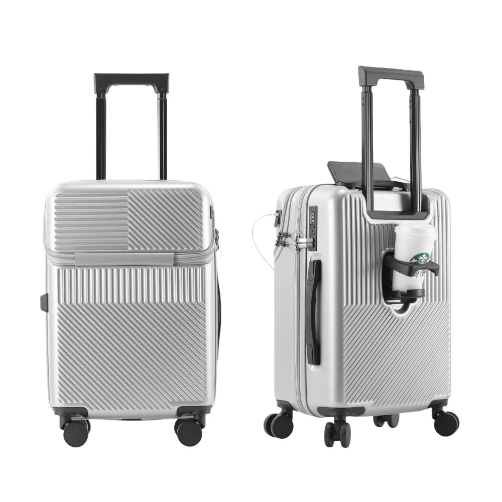 ShanghaiHign Rolling Luggage Carry On With Combination Lock