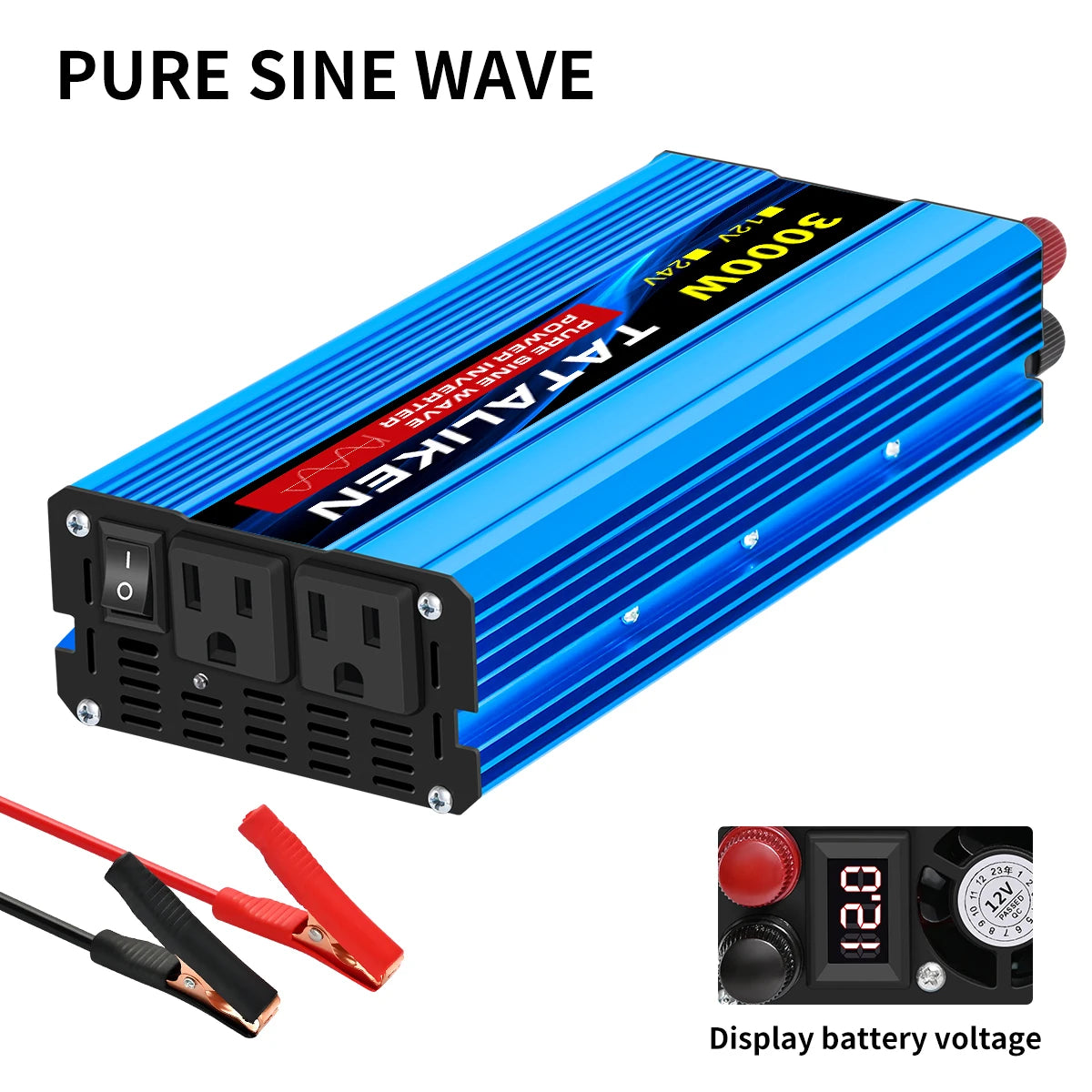 TATALIKEN Pure Sine Wave Inverter 10000W DC To AC Portable