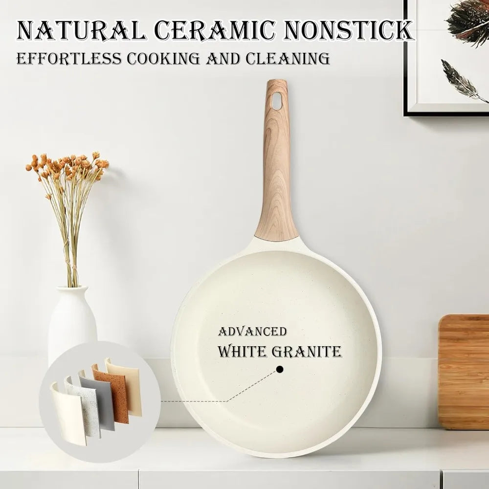 Granite Nonstick Pots And Pans Set 14 Pieces Induction