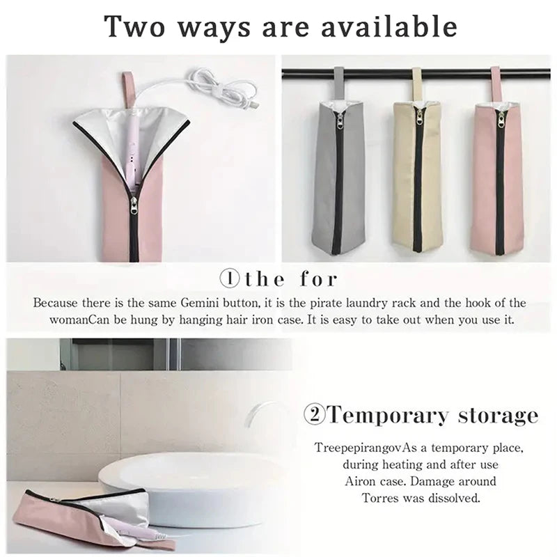Hebei Zhejiang Heat Resistant Curling Iron Holder Travel Bag