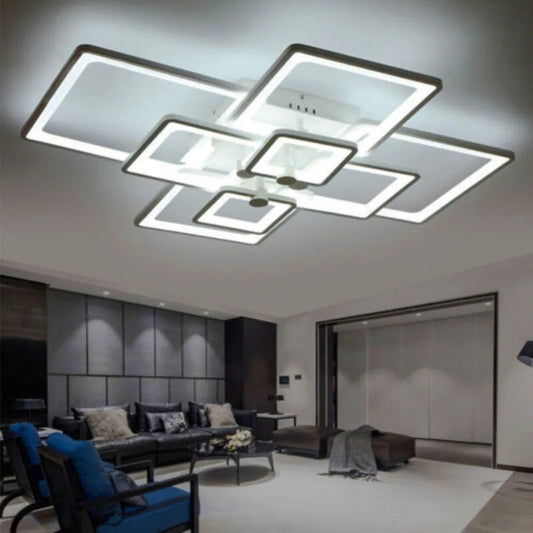 Bymaocar Modern 8 Heads LED Ceiling Light with Remote