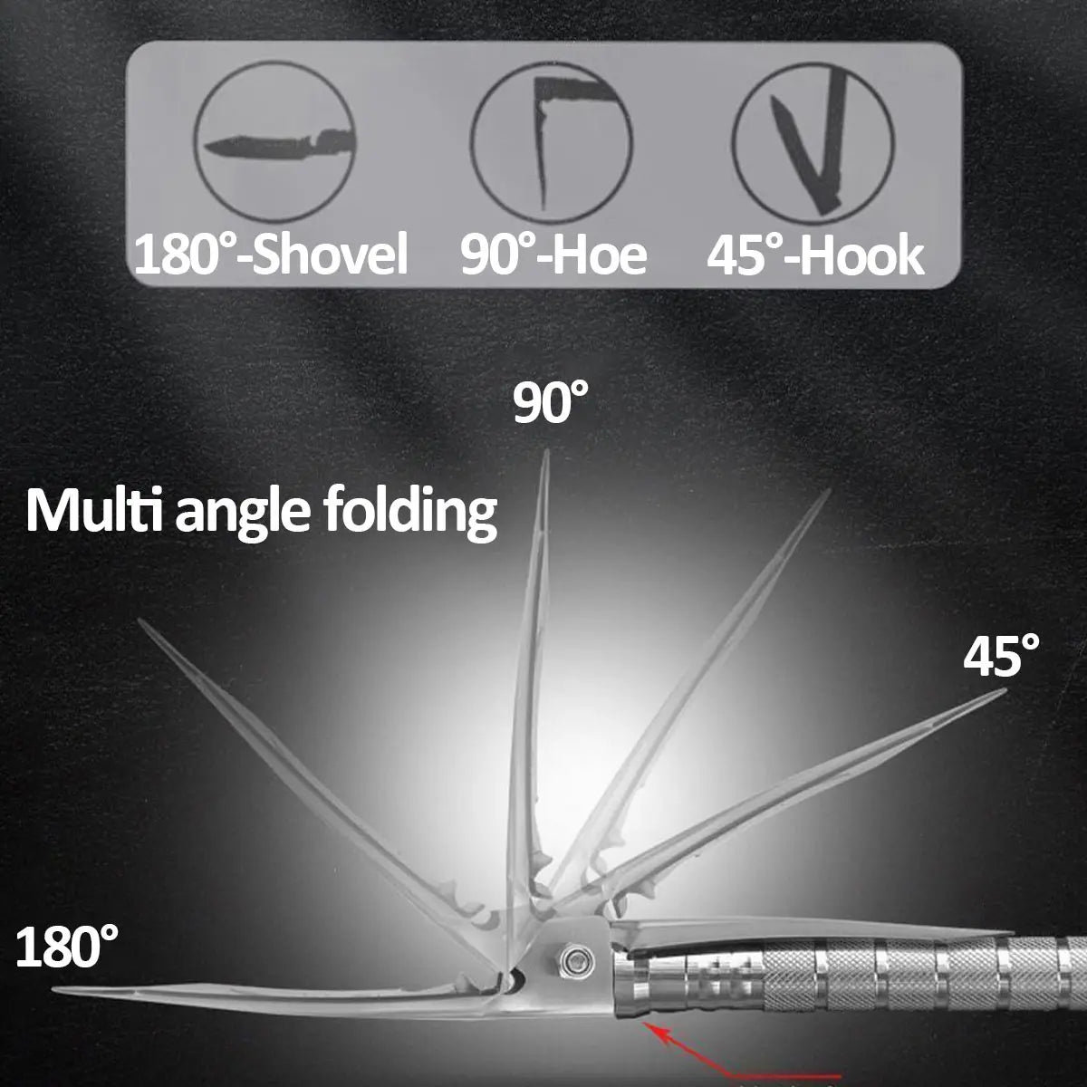 Skywolfeye Foldable Military Shovel For Outdoor Survival Gear