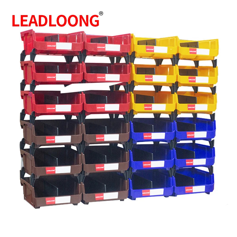 Leadloong V4 Tool Storage Bin 6 Pack Organizer Box