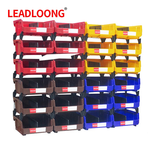 Leadloong V4 Tool Storage Bin 6 Pack Organizer Box
