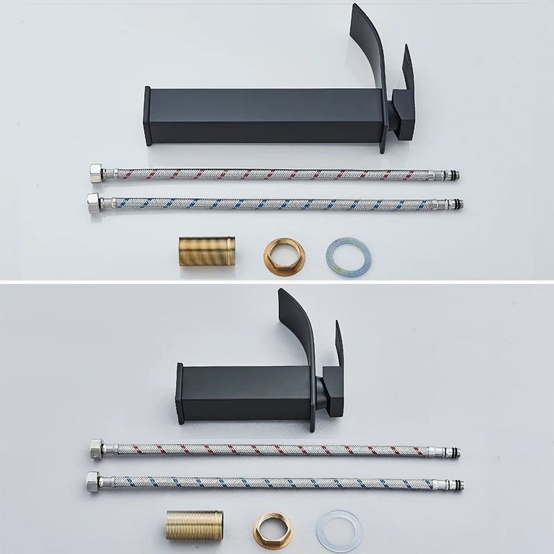 Rozin Basin Faucet Deck Mounted Single Lever Waterfall