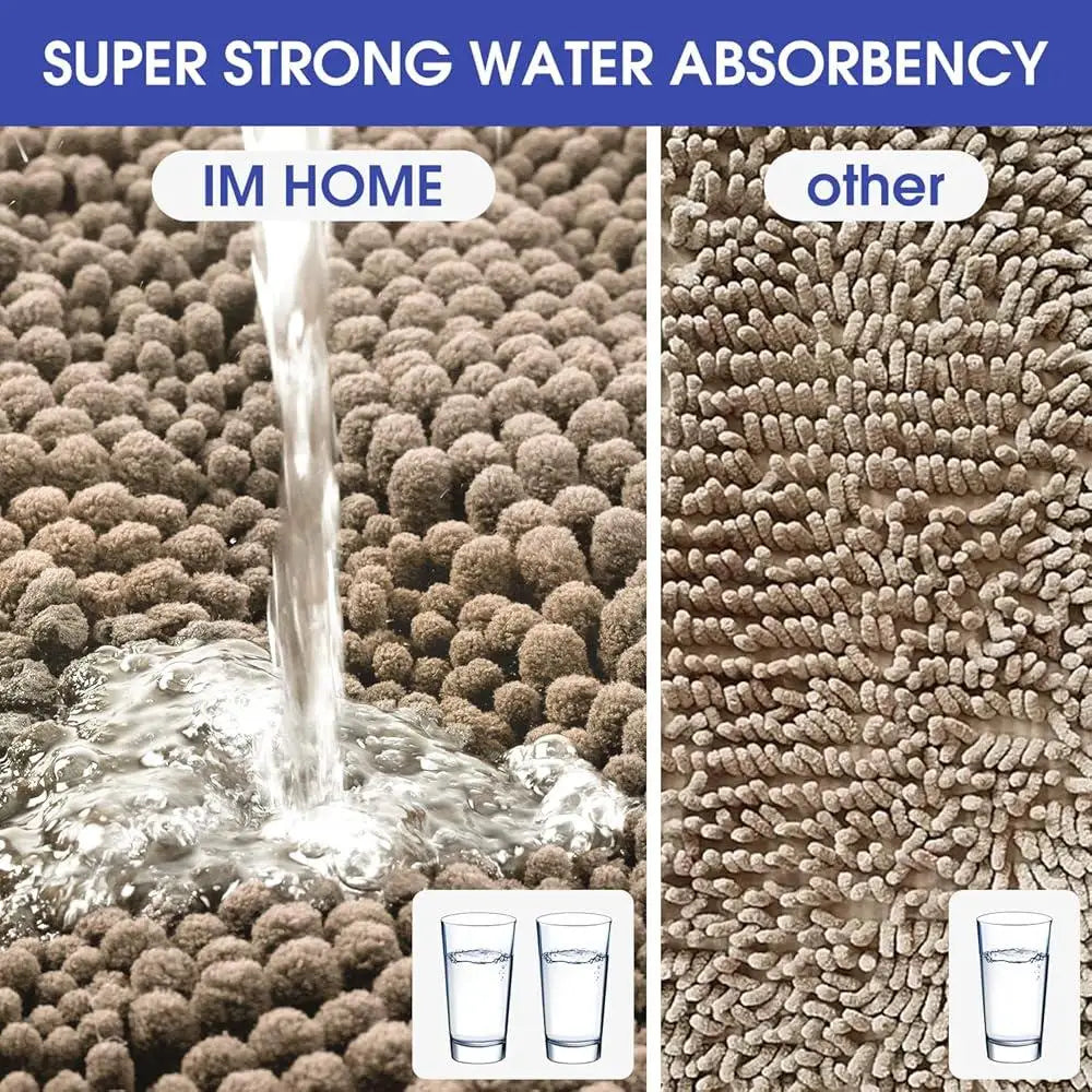 DUTRIEUXCN Luxury 3 Piece Chenille Bath Rug Set Non Slip