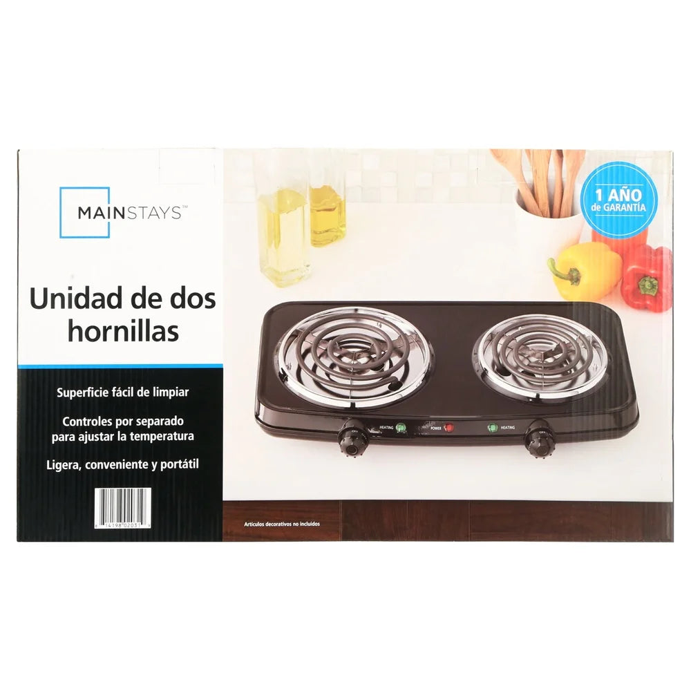 XMSJ Portable Double Burner Hot Plate 1800W Compact