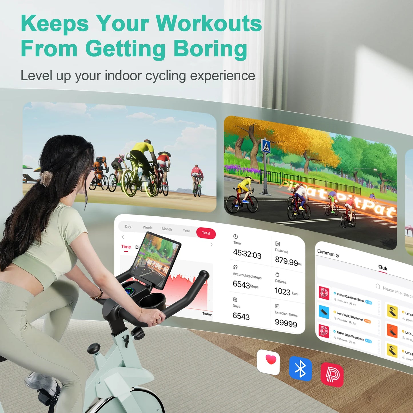 Superun Exercise Bike 32 Magnetic Resistance Bluetooth