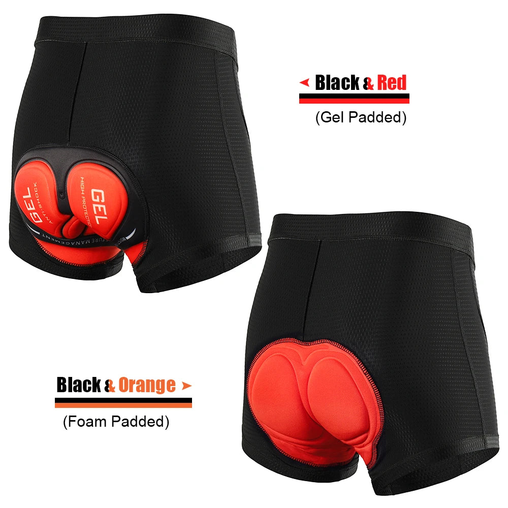 Men 3D Padded Gel Bike Underwear Cycle Shorts For Cycling