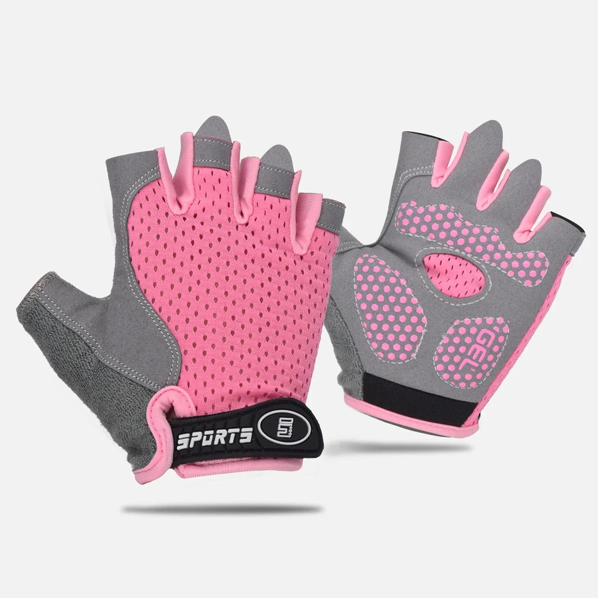 Cycling Half Finger Gloves Breathable Antislip Boys Girls