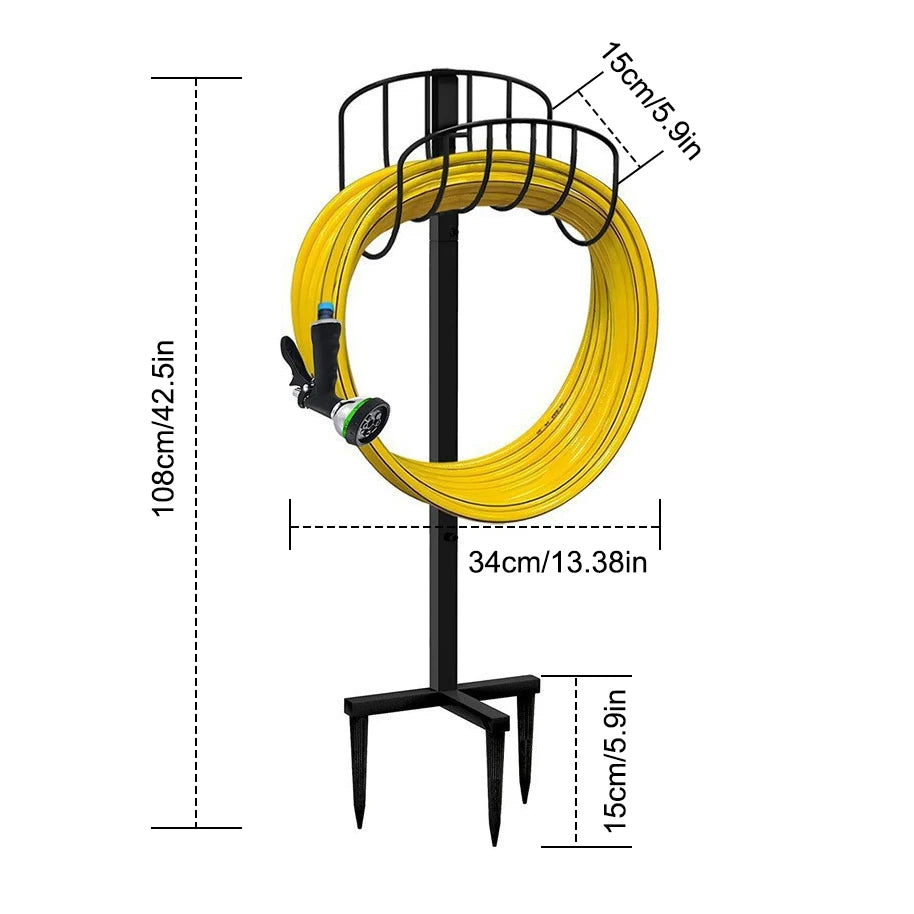 Hignconcerned Freestanding Garden Hose Holder Hanger