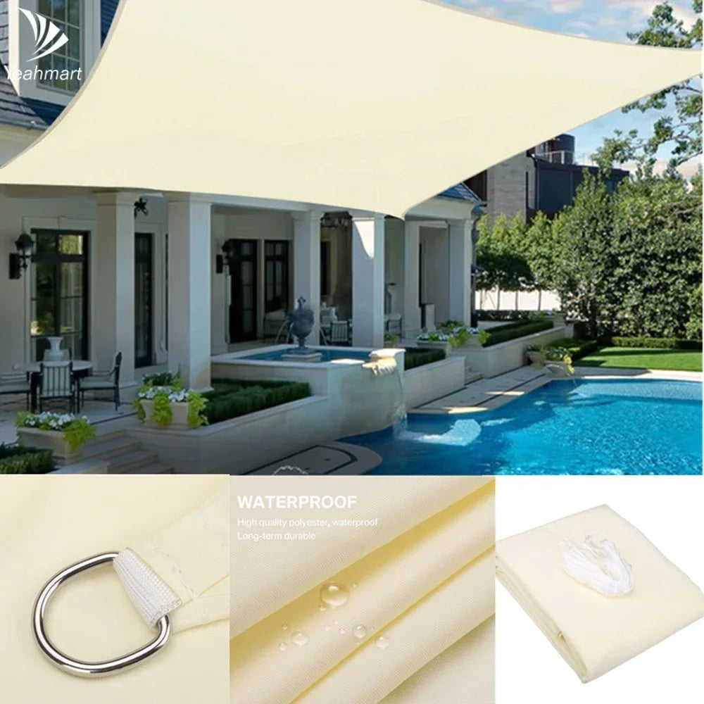 Waterproof Sun Shelter Shade Sail Outdoor Patio Canopy