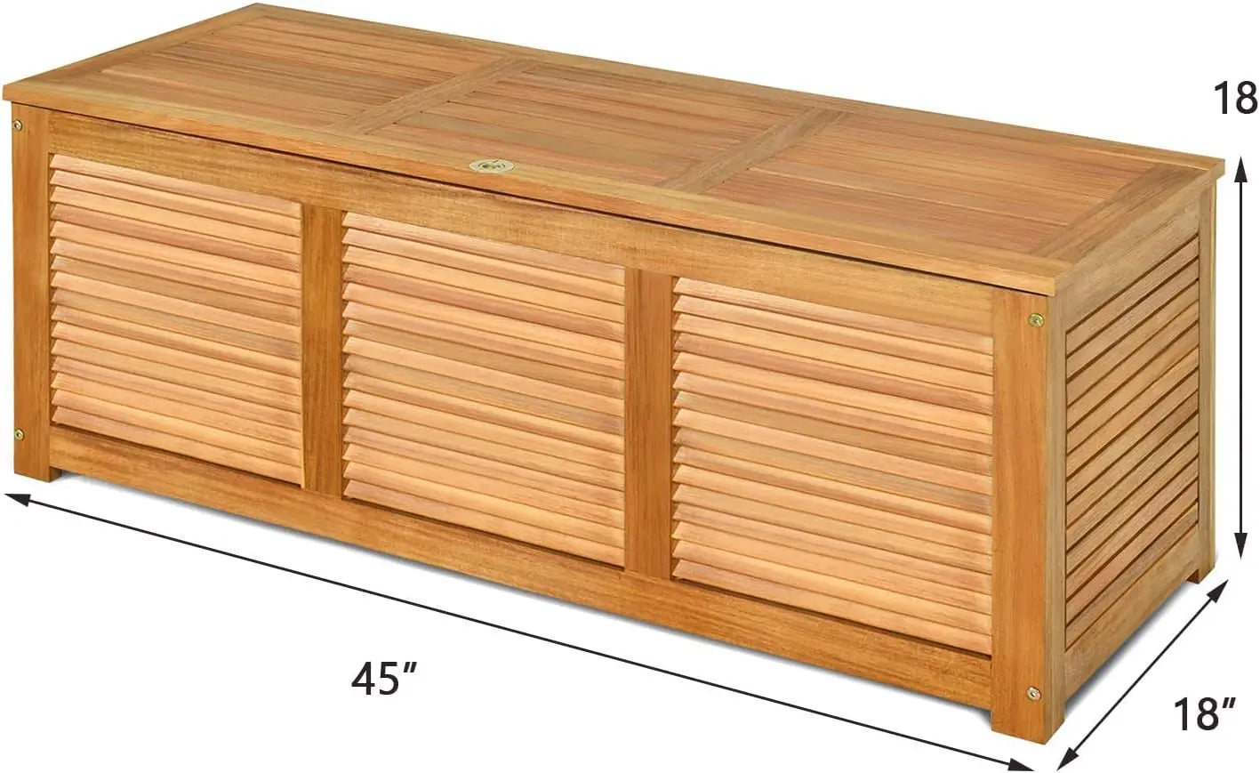 XMSJHign-concerned Acacia Wood Deck Box Garden Bench