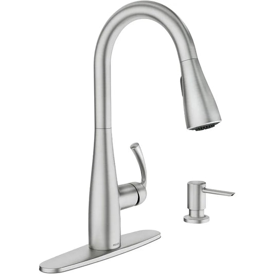 Moen Essie Spot Resist Stainless Kitchen Faucet Set