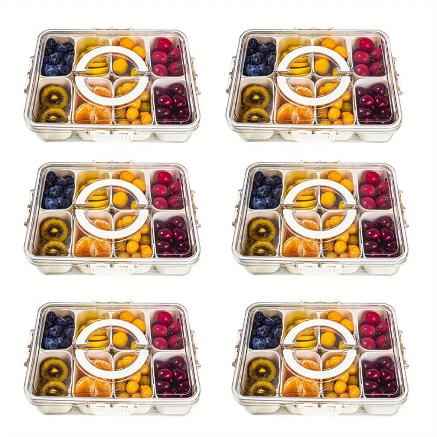 Zhejiang Divided Serving Tray With Handle 8 Compartments