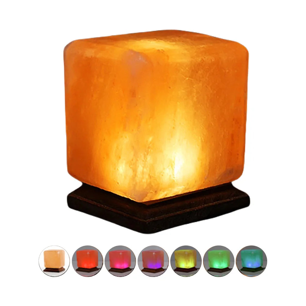 Himalayan Salt Lamp LED Night Light With Base Crystal Salt Rock Lamp Classic Table Light For Bedroom Decor