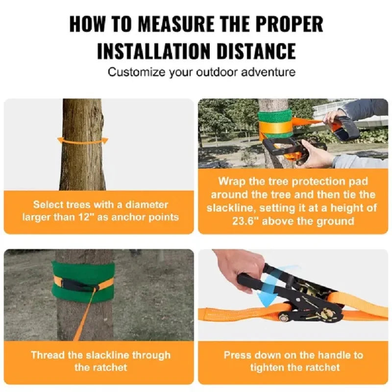 VEVOR Slackline Kit With Training Line And Accessories