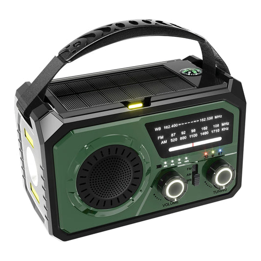 16000mAh Portable Emergency Weather Radio with Solar Charging