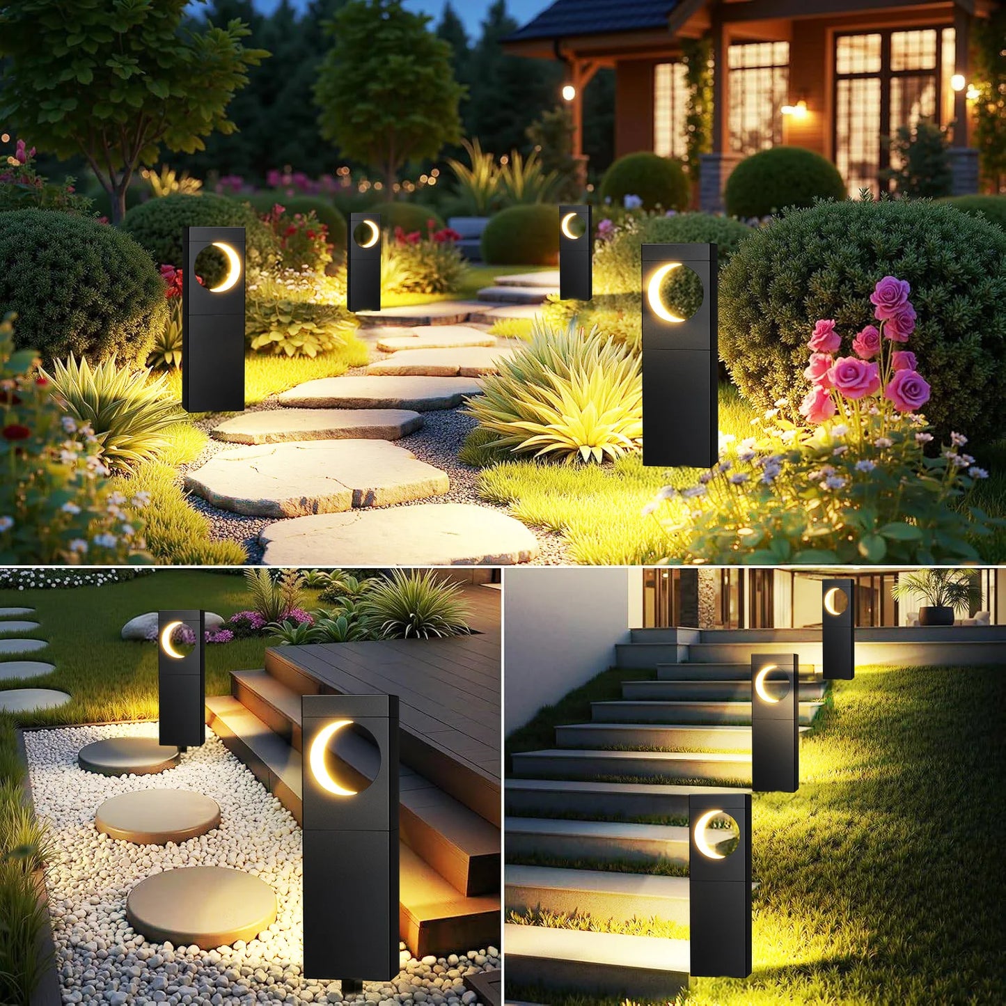KPSTEK Solar LED Lights For Outdoor Pathway Garden Patio