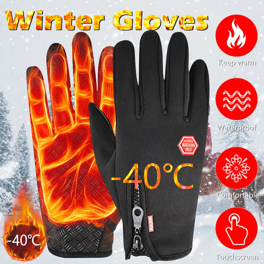 CN Winter Unisex Gloves Warm Touchscreen Waterproof Hiking