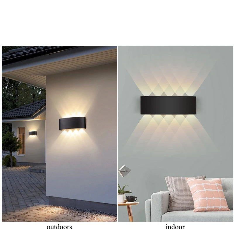 Up And Down LED Wall Lamp Waterproof Indoor Outdoor Wall Light For Bedroom