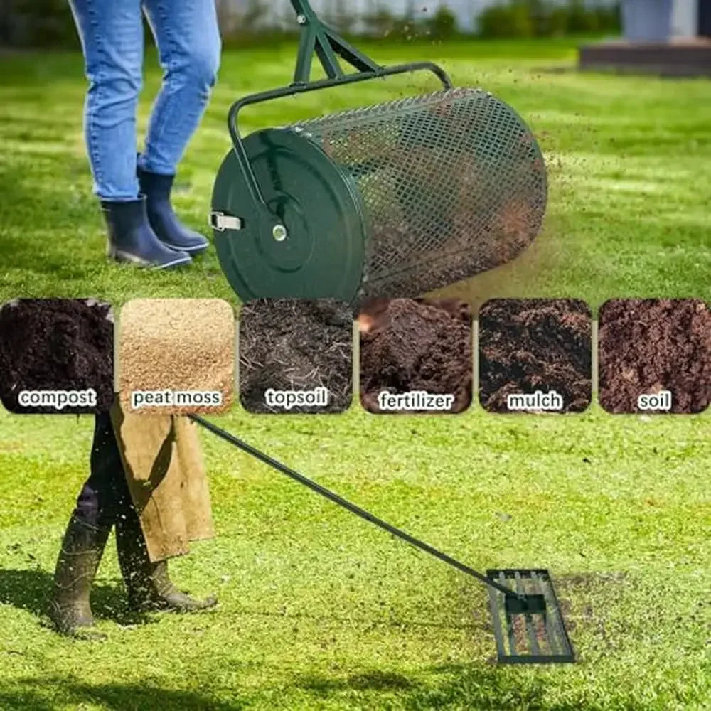 XMSJHign-concerned Lawn Care Tool Spreader Leveling Rake