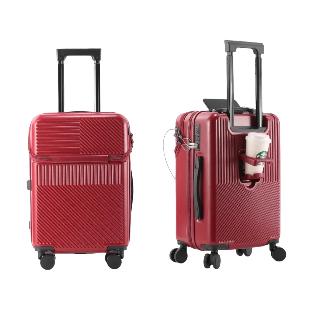 ShanghaiHign Rolling Luggage Carry On With Combination Lock