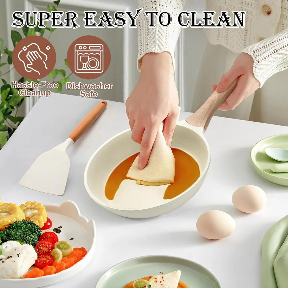 Granite Nonstick Pots And Pans Set 14 Pieces Induction