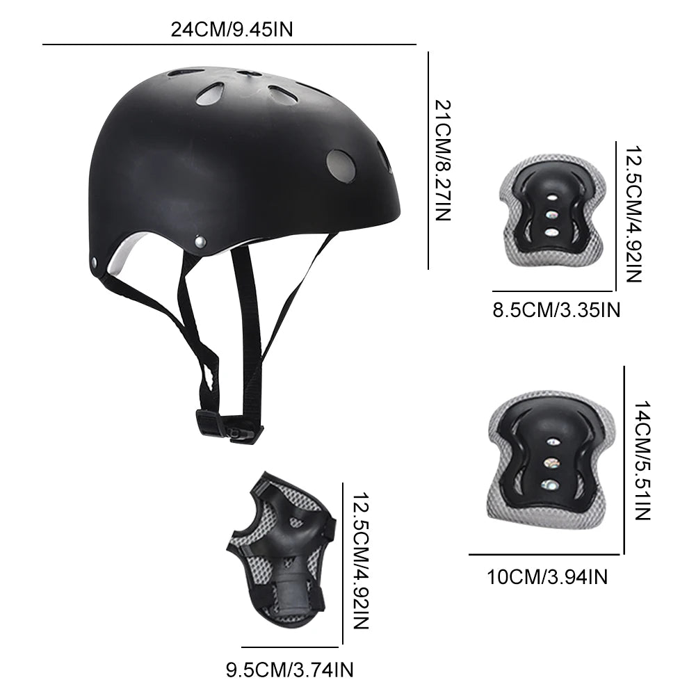 Kids Bike Helmet Knee Elbow Wrist Pads Toddler Helmet with Protective Gear Set for Bicycle Cycling Skateboard Scooter Skating