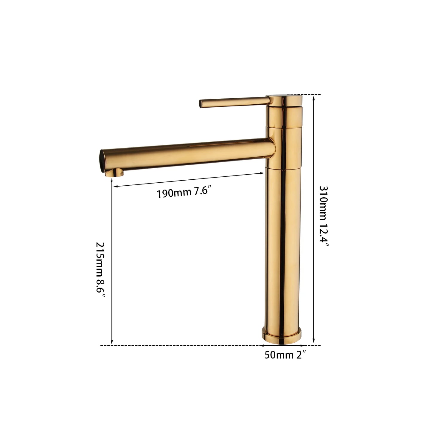 JIENI Bathroom Basin Faucet Vessel Sink Mixer Deck Mounted