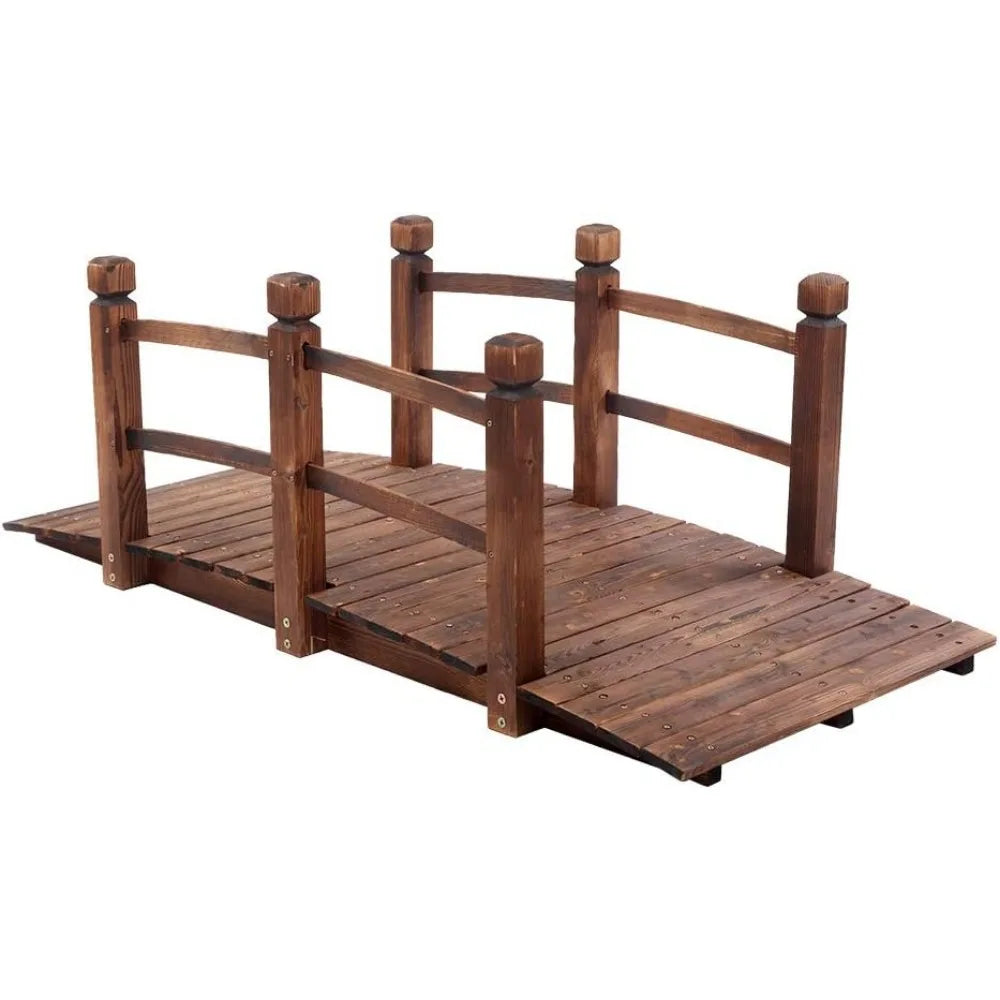 Feature Garden Arch Bridge Wooden Footbridge For Backyards