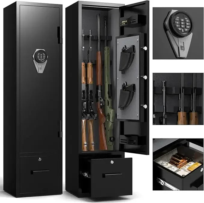 Hignconcerned Gun Safe With Drawer And Removable Shelf