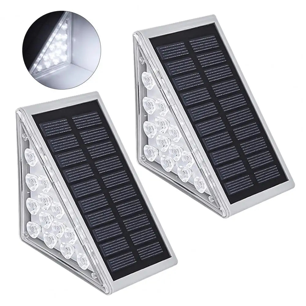 Solar Stair Light Solar Deck Lamp Set with High Brightness Waterproof Design Easy Installation Outdoor Step Lights for Pathway