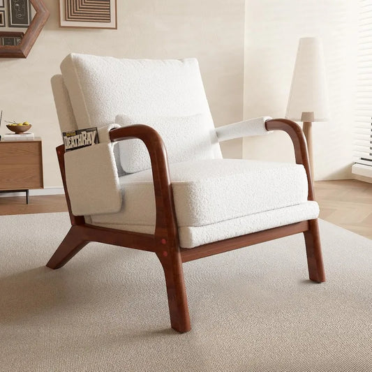 Mid Century Modern Upholstered Lounge Arm Chair