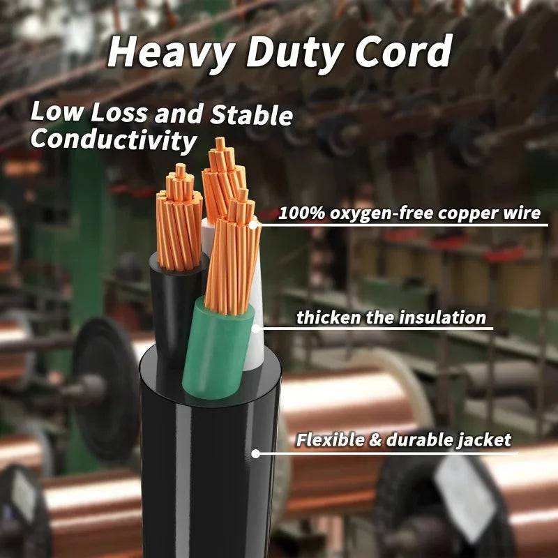50 FT 30 Amp RV Extension Cord Outdoor with Grip Handle, Flexible Heavy Duty 10/3 Gauge STW RV Power Cord Waterproof with Cord O