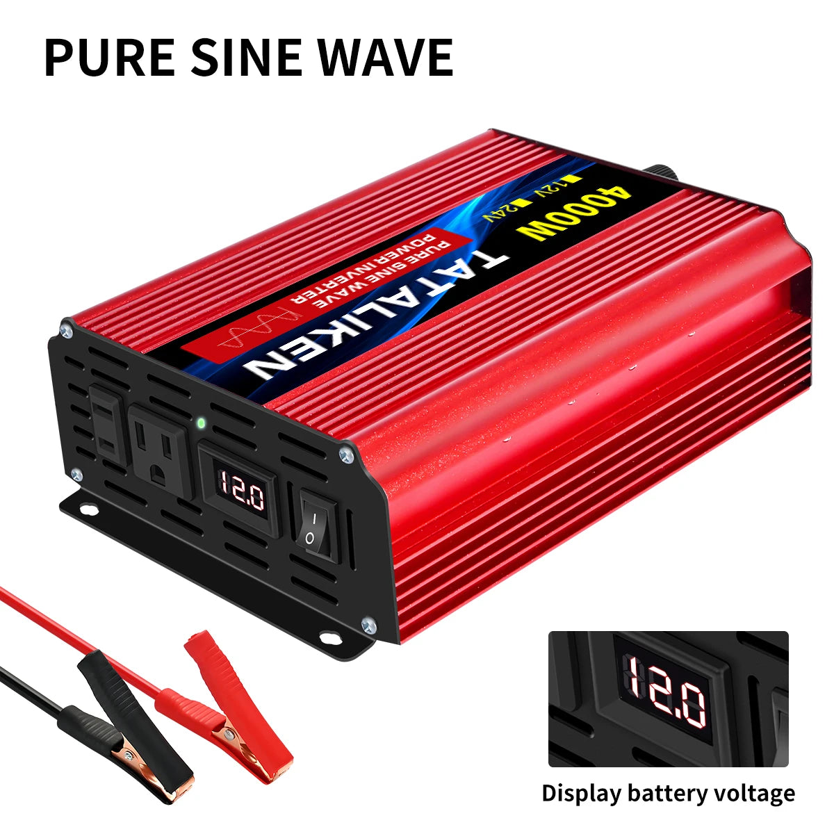 TATALIKEN Pure Sine Wave Inverter 10000W DC To AC Portable