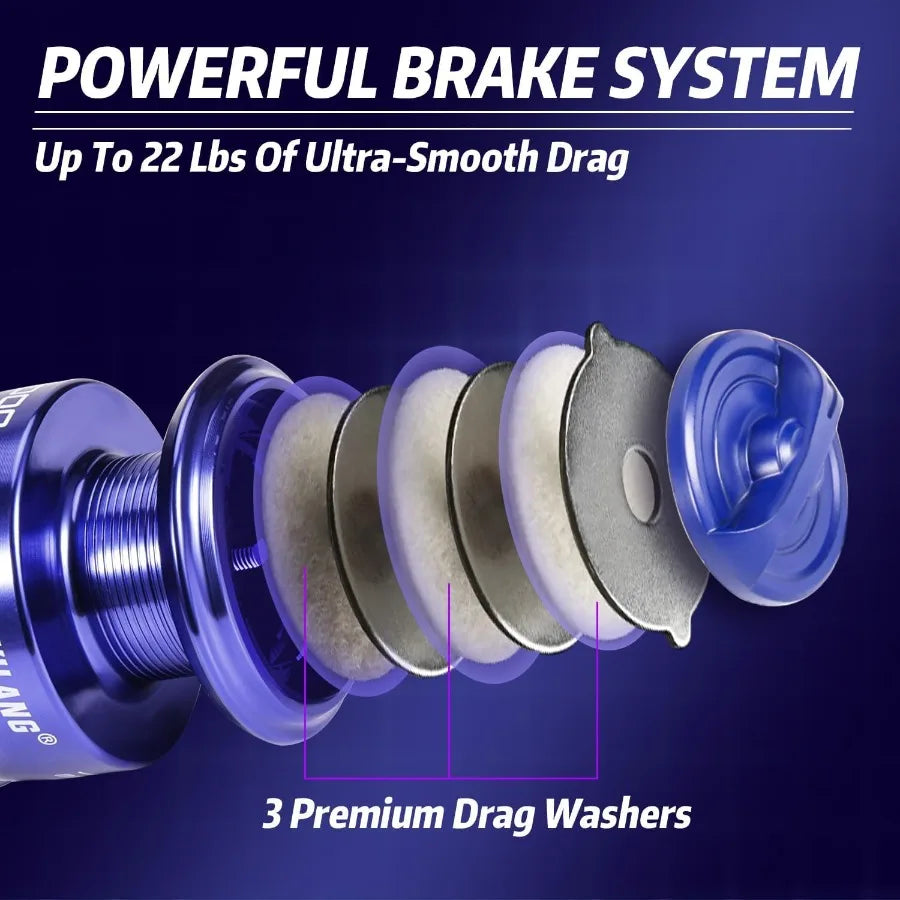 Hign-concerned Graphite Fiberglass Fishing Rod With Reel