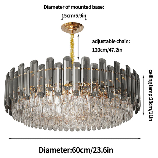 Vrygle 5 Layer Crystal Chandelier Ceiling Lamp Three Temps